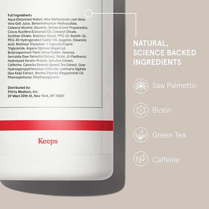 Keeps Hair Regrowth Treatment Mens Conditioner for Fuller, Thicker Looking Hair, 8 oz - Thinning and Hair Growth Conditioner for Men - DHT Blocker - Infused with Biotin, Caffeine, & Saw Palmetto