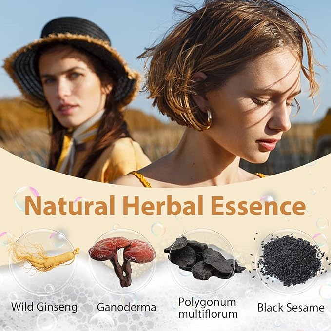 Instant Coffee Hair Dye Shampoo for Gray Hair 3 in 1, Natural Hair Color Shampoo for Women Men Brown Colors in 10-15 mins, 100% Coverage Long Lasting Brown Hair Dye 17.5 Fl Oz