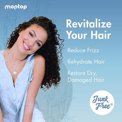 MopTop Daily Curly Hair Conditioner – Hair Moisturizer to Restore Dry, Damaged Hair & Reduce Frizz, Sulfate & Paraben Free Hair Care for All Hair Types – Wavy, Curly, Coily (Bamboo, 8 oz)