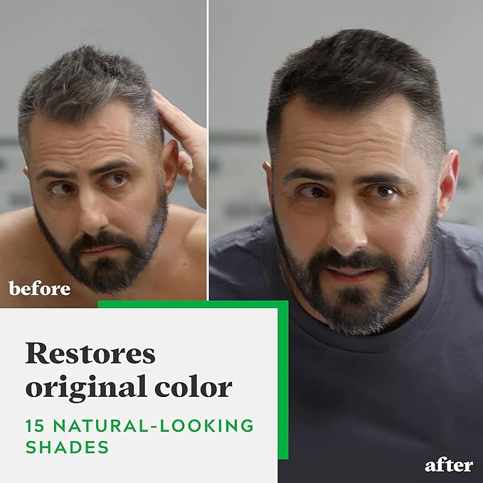 Just For Men Shampoo-In Color (Formerly Original Formula), Mens Hair Color with Keratin and Vitamin E for Stronger Hair - Deep Dark Brown, H-46, Pack of 1