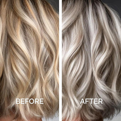 Just Nutritive Purple Toning Shampoo for Blonde, Gray, White, Silver, and Bleached Hair - Eliminate Brassiness, Boost Shine, Repairs, Hydrates, Sulfate-Free, Paraben-Free, Anti-Yellowing, 8 oz.