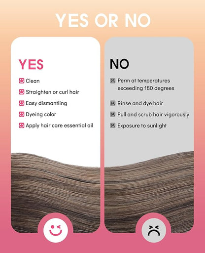 Youngsmile Clip in Hair Extensions Real Human Hair, Human Hair Clip in Extensions, Silky Straight Double Weft, 18 Inch 120 Gram 7 Pcs,Balayage Dark Brown to Chestnut Brown (CLIP#2/6/2-18Inch)