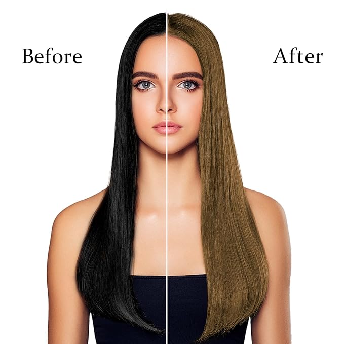 Instant Light Brown Hair Dye Shampoo 3 in 1, Herbal Coffee Hair Color Shampoo For Men Women, Long lasting & Easy to Apply Light Brown Hair Dye 17.6 Fl Oz