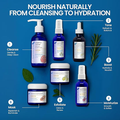 Blue Beautifly Grapefruit Deep Pore Cleanser - Removes Dirt, Pollutants, & Makeup - No Sulfates, SLS, PEGs, Toxins, Synthetics - Plant-based, Hypoallergenic, Dermatologically Tested - 4 fl oz