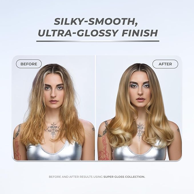 XMONDO Hair Super Gloss Shine + Defrizz Serum – High-Gloss Anti-Frizz Serum with Lusterhance Technology™, Bond Booster & Hemisqualane, Softens Dry Ends, Lightweight & Non-Greasy, 1.7 fl oz