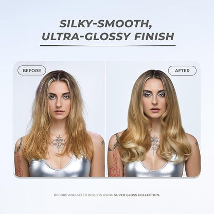 XMONDO Hair Super Gloss Intensive Glossing Treatment | Infused with Bond Booster Technology to Boost Shine & Hyaluronic Acid for Nourishment, Revitalization & Repair, Vegan Formula, 8 Fl Oz 1-Pack