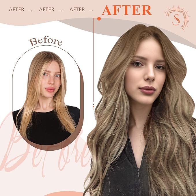 Sunny Hair U Tip Hair Extensions Human Hair Balayage Utip Human Hair Extensions Chestnut Brown with Blonde Ombre K Tips Hair Extensions Real Human Hair for Daily Use 14inch 50g