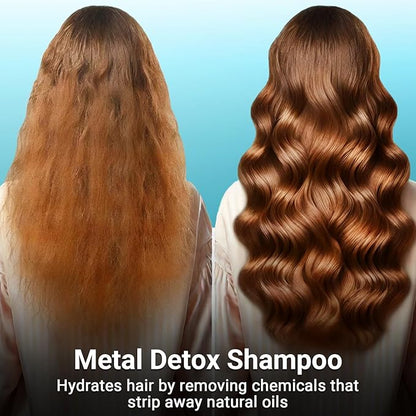 Chelating Hard Water Shampoo with Chelactik-3 & Rosemary Oil - Color Safe Metal Detox Shampoo for Build-Up & Swimmers Hair - 16 fl oz