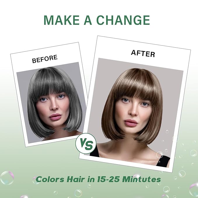 Brown Hair Dye Shampoo, Instant Hair Color Shampoo, Brown Hair Shampoo, Champu Para Pintar el Cabello, Gentle and Effective, Easy to Use 16.90 Fl Oz