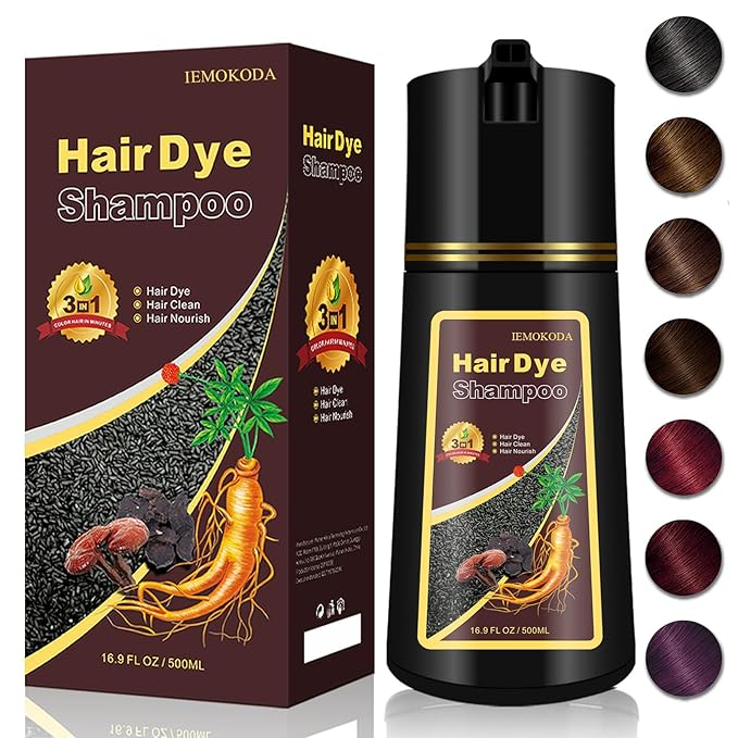 Light Brown Hair Dye Shampoo, 4 Weeks of Vibrant Color in Minutes, 3 in 1 Color Shampoo Hair Dye for Women Men, Natural Brown Coloring Shampoo for Painting Hair, Shampoo Para Canas, Herbal Formula