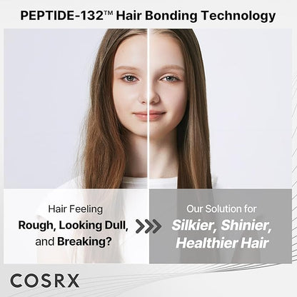 COSRX PEPTIDE 132 Hair Bond Repair Treatment - Deep Conditioner Hair Mask for Damaged, Dry Hair, Repairs Breakage & Split Ends with Collagen & Hyaluronic Acid, For All Hair Types – 4.05 fl oz