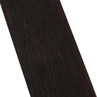 Sunny Hair Flat Tip Hair Extensions Darkest Brown Pre Bonded Tips Remy Human Hair Extensions Hot Fusion Flat Tip Extensions Brown Flat K Tip Hair Extensions Real Human Hair 50g/pack 14inch