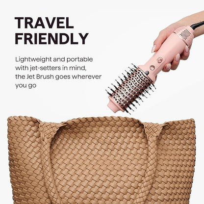 Wavytalk Dual Voltage Hair Dryer Brush for International Travel, 110V-240V Jet Brush, Ionic Hair Dryer Brush Reduces Damage, Anti-Frizz Straight Hair, Curls and Blowouts, Volumizing