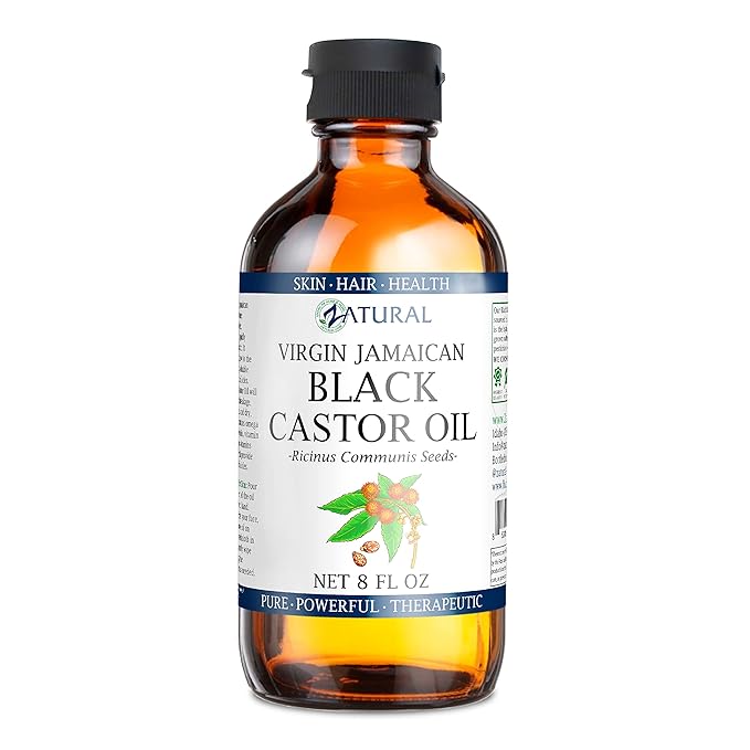 Zatural Black Castor Oil_100% Pure Tropic Jamaican Black Castor Oil (8 Ounce)