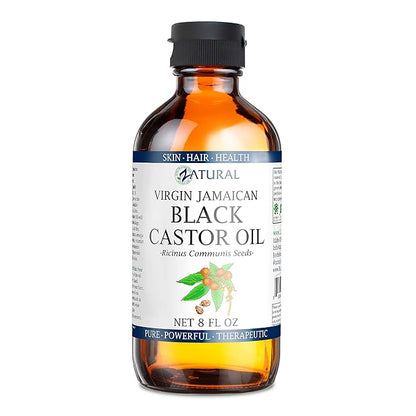Zatural Black Castor Oil_100% Pure Tropic Jamaican Black Castor Oil (8 Ounce)