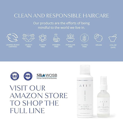 AIIR Dry Texture Mousse - Volumizing & Thickening Mousse, Blowout Mousse to Lift Roots and Add Frizz Free Fullness & Body For Long Lasting Styles and Overnight Curls, Weightless For Fine Hair, 6.5oz