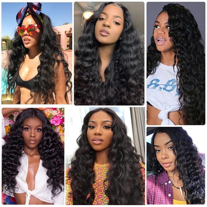 28 30 32 Inch Kinky Curly Bundles Color 1B Human Hair Bundles Niegmeag Brazilian Grade 8A Virgin Remy Hair Extensions Double Weft Hair Weave