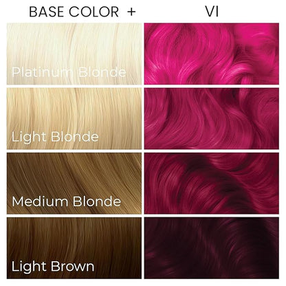 Arctic Fox x Arcane League of Legends Semi Permanent Hair Dye, Vegan & Cruelty Free, Vibrant Hot Pink Color, Ammonia Free, Conditioning Formula, VI Shade, 5.6 Fl Oz (Pack of 2)