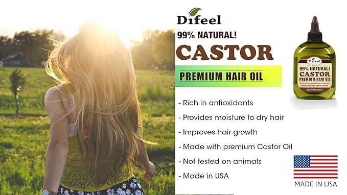 Difeel Essentials Castor Oil for Hair Growth Beauty Bomb for Hair Growth 7-Piece Set