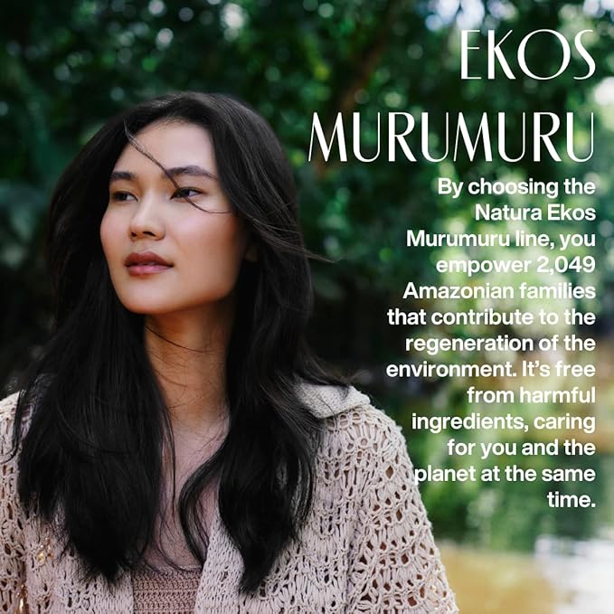 natura - Ekos Murumuru Restoring Shampoo Refill - Anti-Damage - Cleanse & Moisturize Hair - Combat Dryness - Vegan Hair Care - Brazilian Beauty Secrets - Personal & Self Care - 10.1 fl oz (300ml)