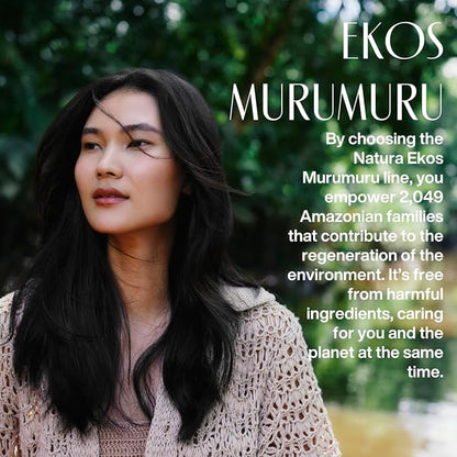 natura - Ekos Murumuru Restoring Shampoo Refill - Anti-Damage - Cleanse & Moisturize Hair - Combat Dryness - Vegan Hair Care - Brazilian Beauty Secrets - Personal & Self Care - 10.1 fl oz (300ml)
