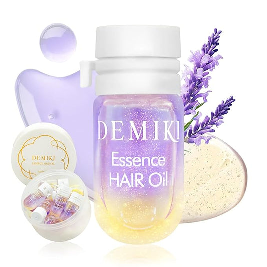 Hair Oil For Frizzy Hair With Coconut Oil - Hair Treatment For Dry Damaged Hair, Hair Perfume Oil For Curly Hair, Frizz Control Hair Care Products, Mini Bottles Hair Oil For Damaged Hair, 12pcs