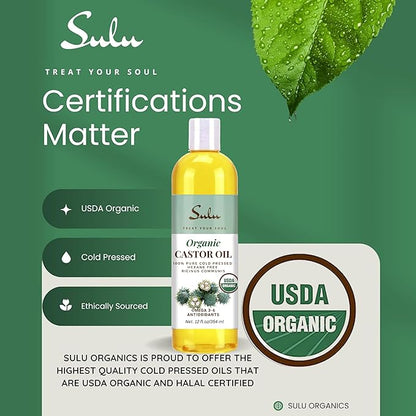 1 Gallon/128 fl.oz Organic Hexane Free Cold Pressed Castor Oil