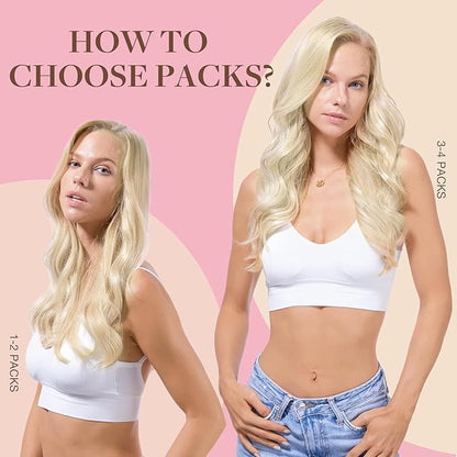GOO GOO Tape in Hair Extensions Human Hair, 1000 Pure Platinum Blonde, 22inch 50g 20pcs, Skin Weft Seamless Invisible, Silky Straight with Thick Ends, Remy Human Hair