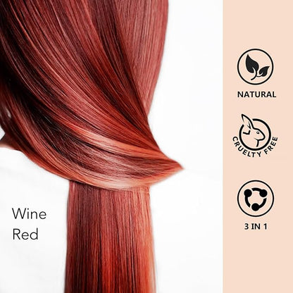Wine Red Hair Dye Shampoo, Burgundy Hair Dye for Men & Women, Long-Lasting Color SHampoo Hair Dye for All Hair Types, Esay to Use Shampoo Para Canas 16.9 Fl Oz (Wine red)