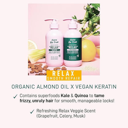Moist Diane Repair Shampoo for Damaged Hair | Plant Based Keratin with Avocado and Prickly Pear Oils | Repairing Shampoo for Women | Sulfate Free Natural Shampoo | 16.9 oz