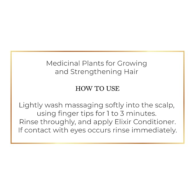 Elixir by Coco March Hair Growth Shampoo - Strengthening Plant-Based - Chemical-Free for Men and Women - Natural Hair Loss Formula for Thicker Fuller Hair - 16.9 fl oz