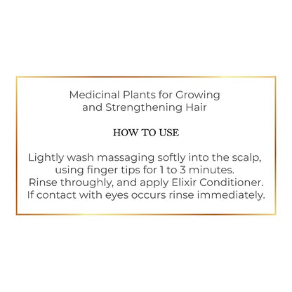 Elixir by Coco March Hair Growth Shampoo - Strengthening Plant-Based - Chemical-Free for Men and Women - Natural Hair Loss Formula for Thicker Fuller Hair - 16.9 fl oz