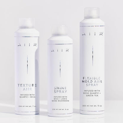 AIIR Shine Spray -Smoothing Spray for Glossy Sleek Hair, Humidity and Frizz Shield Spray, Gloss Spray, Lightweight Spray Coats and Protects Hair, Enhance Shine & Color with Reflect, 6 oz