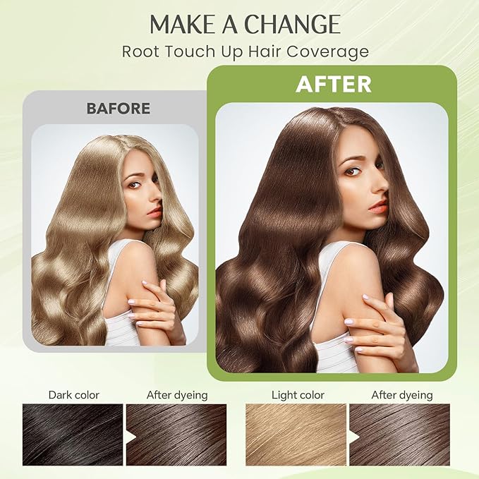 Chestnut Brown Hair Dye Shampoo 3 in 1, Instant Natural Hair Color Shampoo Hair Dye for Women & Men Maroon, Root Touch Up & Easy To Use & Lasts 3-4 Weeks & All Hair Types, 16.9 fl.oz