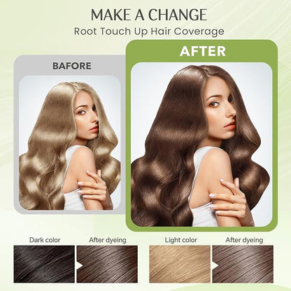 Chestnut Brown Hair Dye Shampoo 3 in 1, Instant Natural Hair Color Shampoo Hair Dye for Women & Men Maroon, Root Touch Up & Easy To Use & Lasts 3-4 Weeks & All Hair Types, 16.9 fl.oz