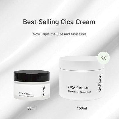 Meebak Cica Cream | Daily Repair Moisturizer with Niacinamide, Ceramide, & Retinol | Deep Hydration & Soothing | Locks in Moisture | Suitable for Sensitive Skin