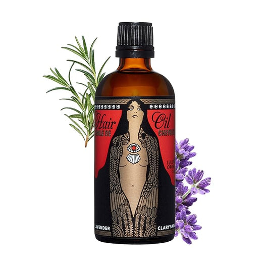 Argan Oil for Hair, Nourishing, Strengthening - Curly Dry Frizzy Damaged Hair, Adds Shine and Moisturizes, Scented Organic Oil, Lavender & Clary Sage - 3.4 oz