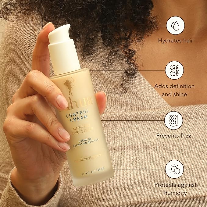 Rahua Control Curl Cream Styler 4 Fl Oz Anti Frizz Hair Styling Cream with Shea Butter for Soft, Defined Curls, Adds Texture, Shine, and Bounce, Nourishing Naturally Infused, Plant Powered Ingredients