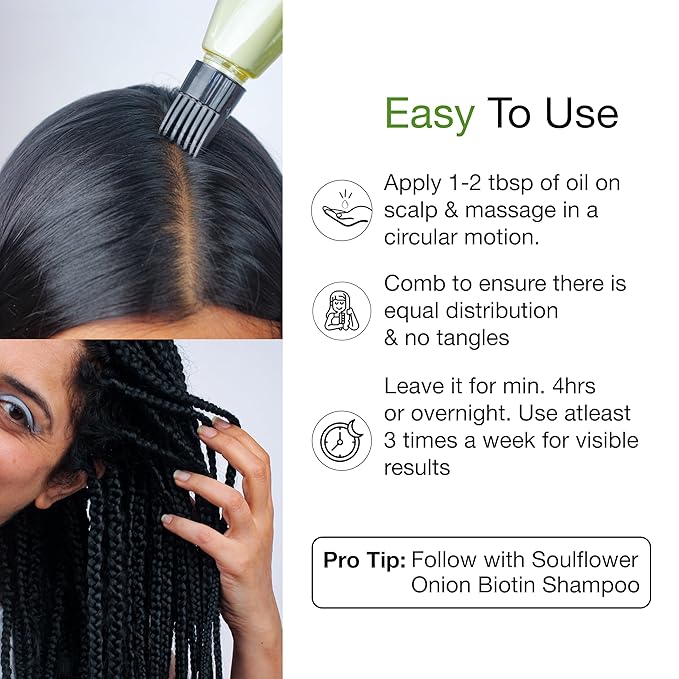 Soulflower Organic Castor Oil, For Thicker & Voluminous Hair, Eyebrows & Eyelashes, 100% Pure, Natural, Cold Pressed, Organic Certified - 6.77 Fl Oz