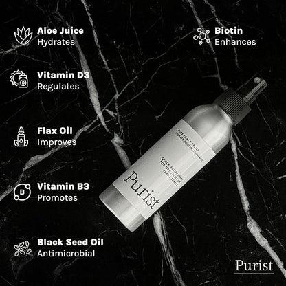 Purist Dandruff Spray – Leave-In Itchy, Dry Scalp Treatment – Hydrating, Lightweight, Soothing Scalp Moisturizer – Scalp Care Spray for Dryness, Dandruff, Flaky Scalp – Non-Greasy and Quick Relief