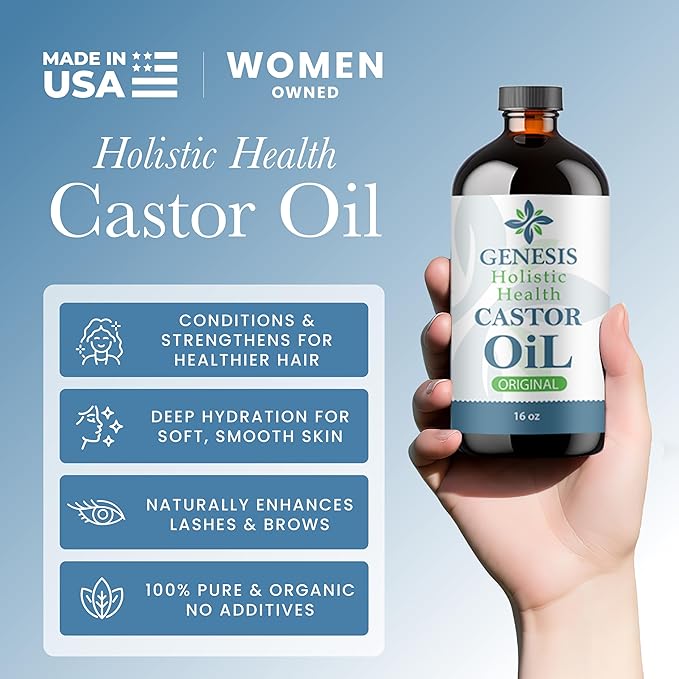 Organic Castor Oil 16 oz + Wild Yam Root Cream 2 oz