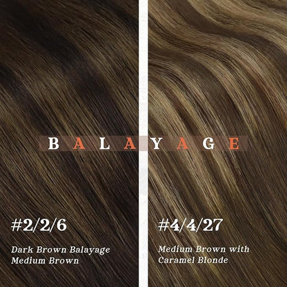 Sunny Hair U Tip Hair Extensions Human Hair for Daily Use Utip Hair Extensions Human Hair Balayage Dark Brown Ktip Human Hair Extensions Show Charm 14inch 50g