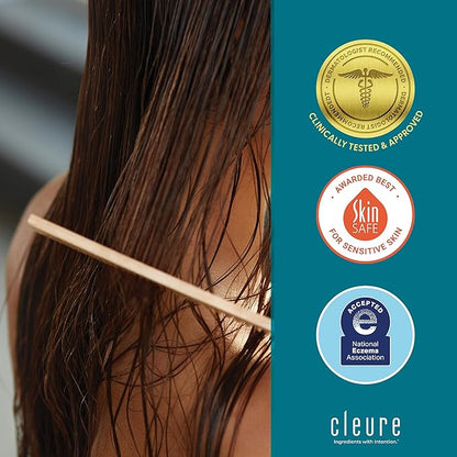 Cleure Shampoo and Conditioner Set Sulfate Free, Fragrance Free for Sensitive Skin - Volumizing Shampoo & Hydrating Conditioner (12 Oz each, Pack of 2)