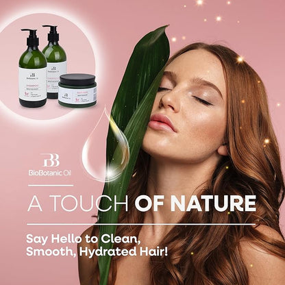 Bio Botanic Oil Range – Magic Conditioner for Straightened Hair with Plant Keratin & Organic Argan Oil, SLS-Free & Salt-Free, Deep Hydration in Just 3 Minutes, Maintains Long-Lasting Smoothness