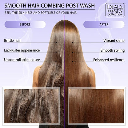 Dead Sea Collection Shampoo and Conditioner Set for Strengthening and Volume - Pure Dead Sea Minerals and Keratin – Hair Care - Nutrition, Repair and Shine - Pack of 2 (33.8 & 30.6 Fl. Oz)