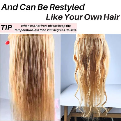 Red Tape in Hair Extensions Human Hair Soft And Silky 14 Inch Invisible Colored Tape in Human Hair Extensions