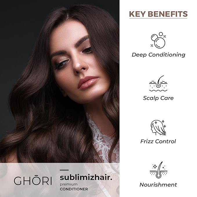 Sublimizhair Herbal Premium Shampoo & Conditioner for Silky Smooth Hair | Detangles, Strengthens Damaged Strands | Deep Hydration & Frizz Control, Nourishing | Sulphate-Free, 500ml/16.9 fl oz