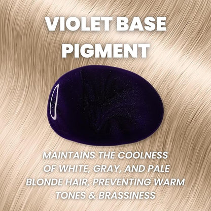 Violet Hydrating Color Depositing Shampoo - Brighten & Tone Faded Hair with Semi Permanent Dye, Prevents Fade for Color Treated Hair (8.5 Oz)