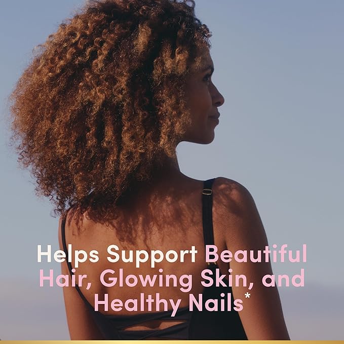 Nature's Bounty Optimal Solutions Hair, Skin and Nails Collagen Pectin Gummies, 100 mg Collagen and 2,500 mcg Biotin Per Serving, No Stick Gummy, Tropical Citrus Flavor, 200 ct, 100 Total Servings