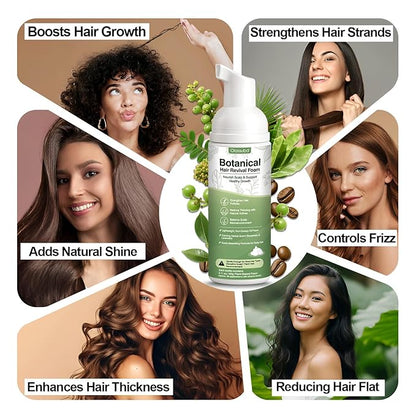 Hair Growth Oil Foam with Rosemary and Castor Oil Vegan Natural Formula for Thinning Hair Organic Plant Based Scalp Treatment Non Greasy Hair Regrowth Support for Men and Women 3 Bottles Each 2.11 oz